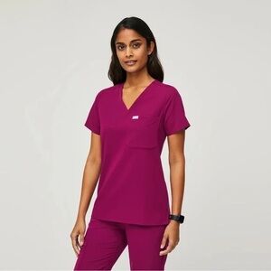 FIGS Dark Magenta Scrub Set